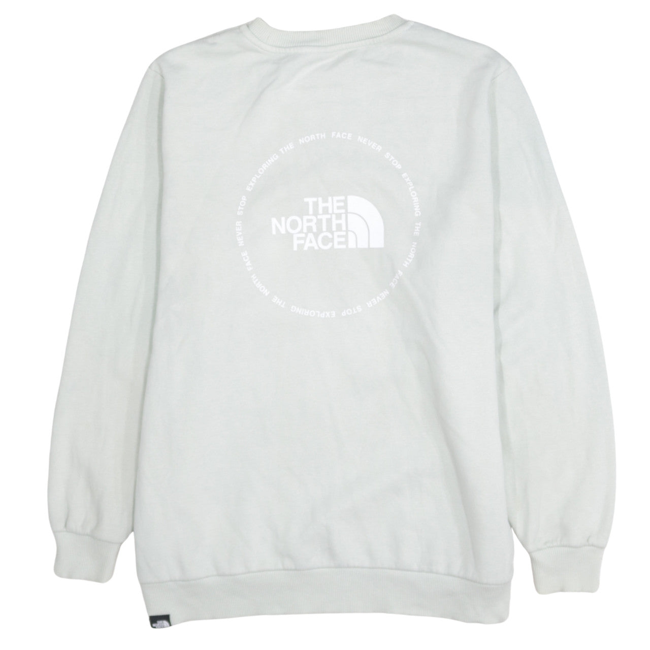 The North Face Womens White Sweatshirt 1X Crew Neck Logo Pullover