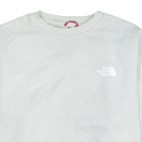 The North Face Womens White Sweatshirt 1X Crew Neck Logo Pullover