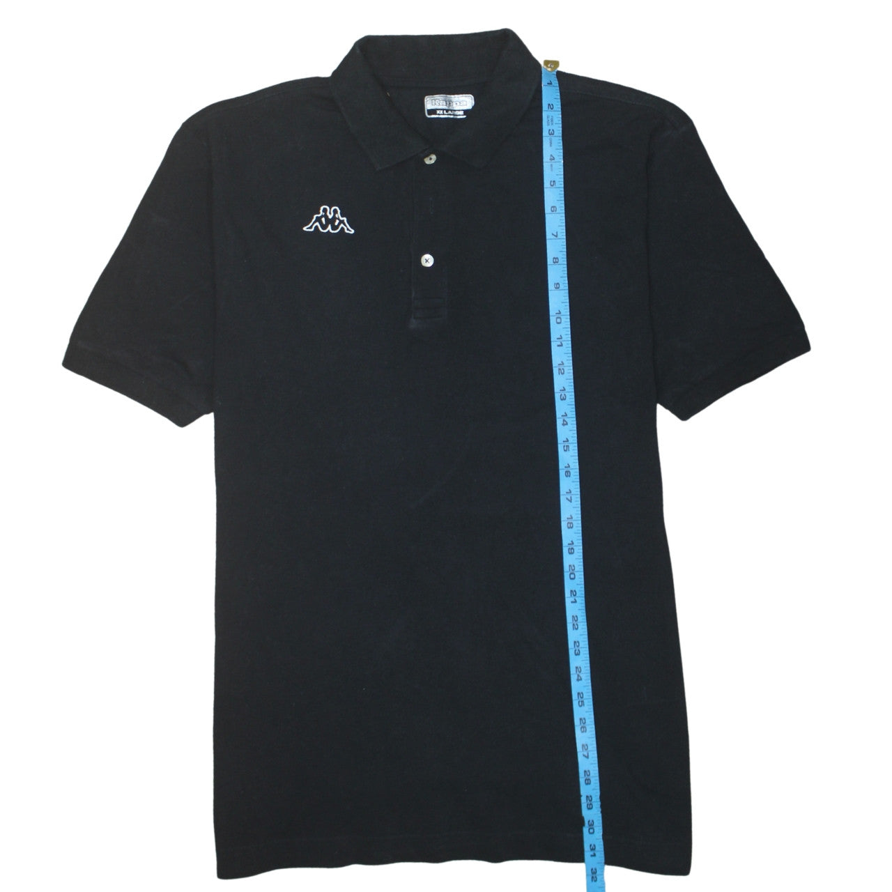 Kappa Men's Black 2XL Polo Shirt Short Sleeve Collared Cotton Top