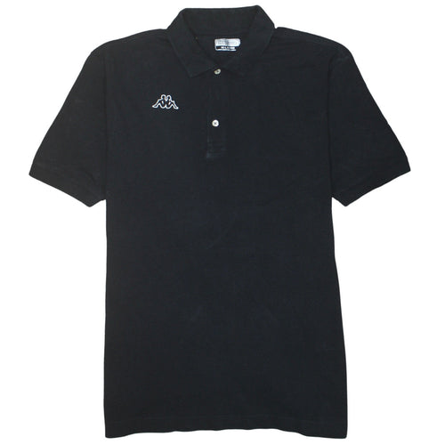Kappa Men's Black 2XL Polo Shirt Short Sleeve Collared Cotton Top