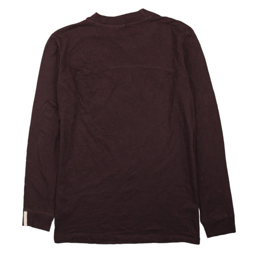 Adidas Brown Long Sleeve Womens Size 10 Cotton Crew Neck Active Top