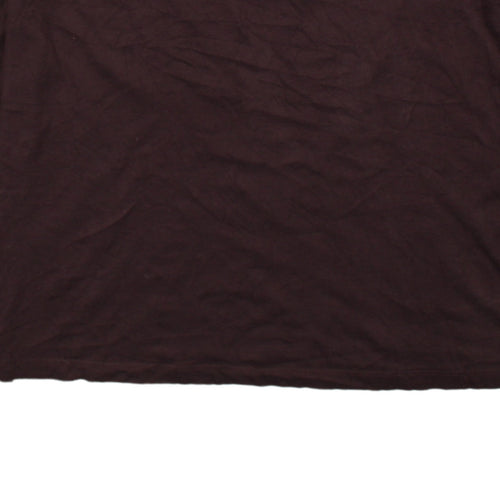 Adidas Brown Long Sleeve Womens Size 10 Cotton Crew Neck Active Top
