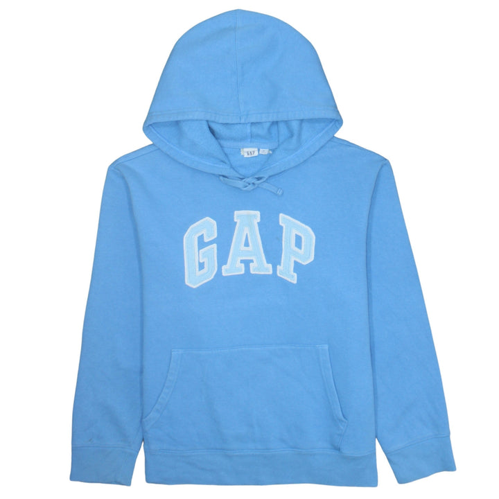 GAP Women Blue Pullover Hoodie Medium Cotton Blend Lined Casual