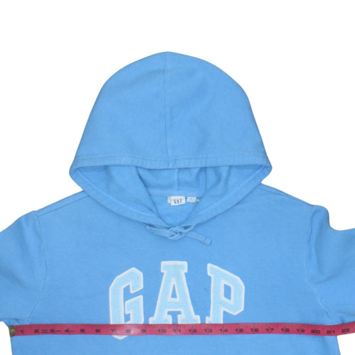 GAP Women Blue Pullover Hoodie Medium Cotton Blend Lined Casual