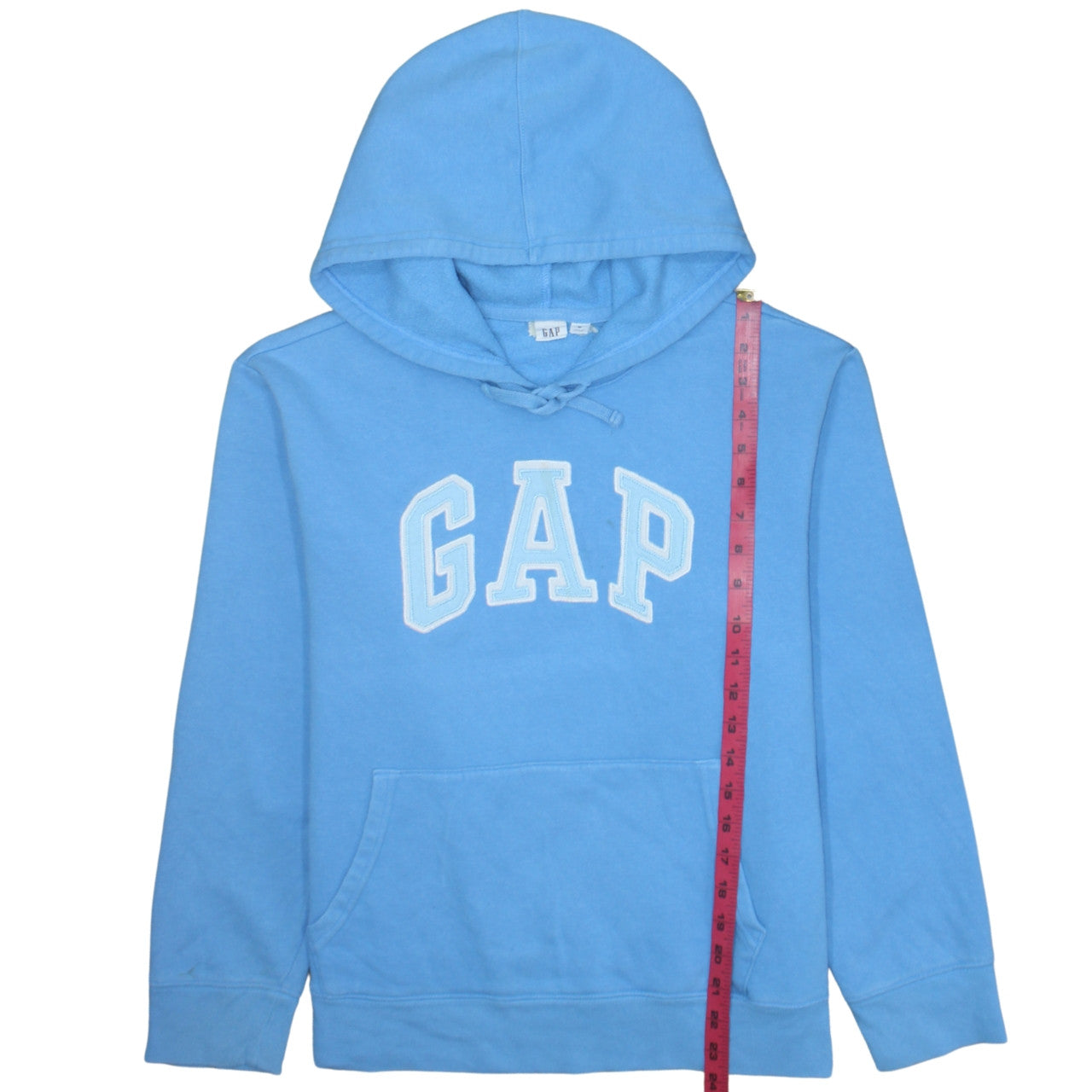 GAP Women Blue Pullover Hoodie Medium Cotton Blend Lined Casual