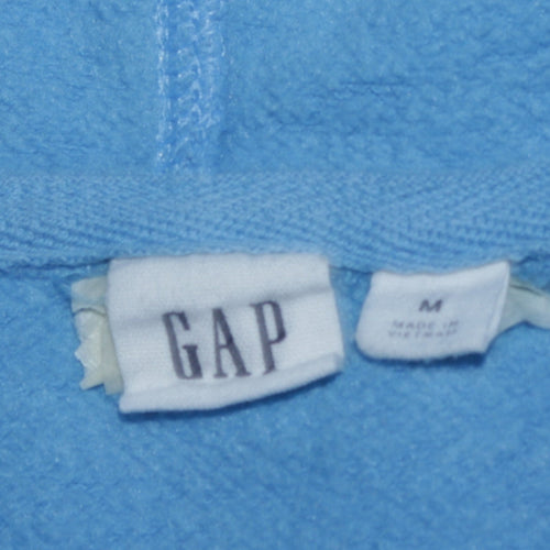 GAP Women Blue Pullover Hoodie Medium Cotton Blend Lined Casual