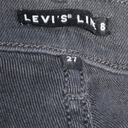 Levi's Line 8 Womens Grey Skinny Jeans Size 27 Slim Fit Denim