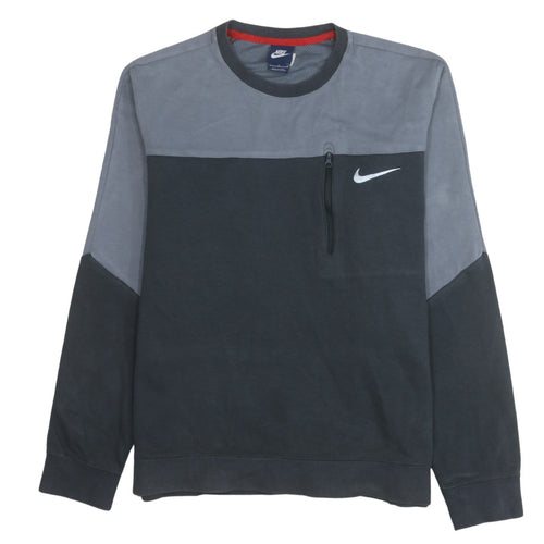 Nike Men's Grey Pullover Crew Neck Sweatshirt Size L Sports Style