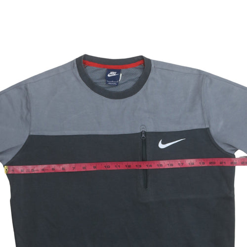 Nike Men's Grey Pullover Crew Neck Sweatshirt Size L Sports Style