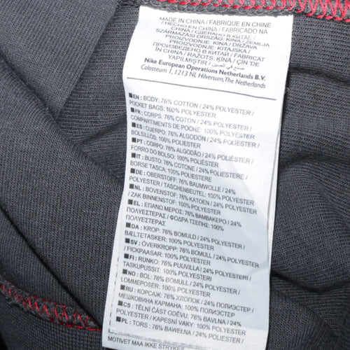 Nike Men's Grey Pullover Crew Neck Sweatshirt Size L Sports Style