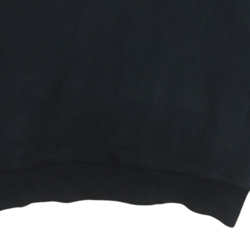 Adidas Mens Black Crew Neck Pullover Sweatshirt S Regular Fit
