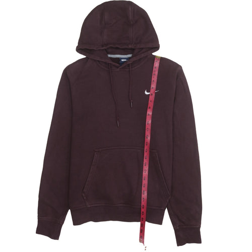 Nike Men's Brown Pullover Hoodie M Regular Fit Fleece Sweatshirt