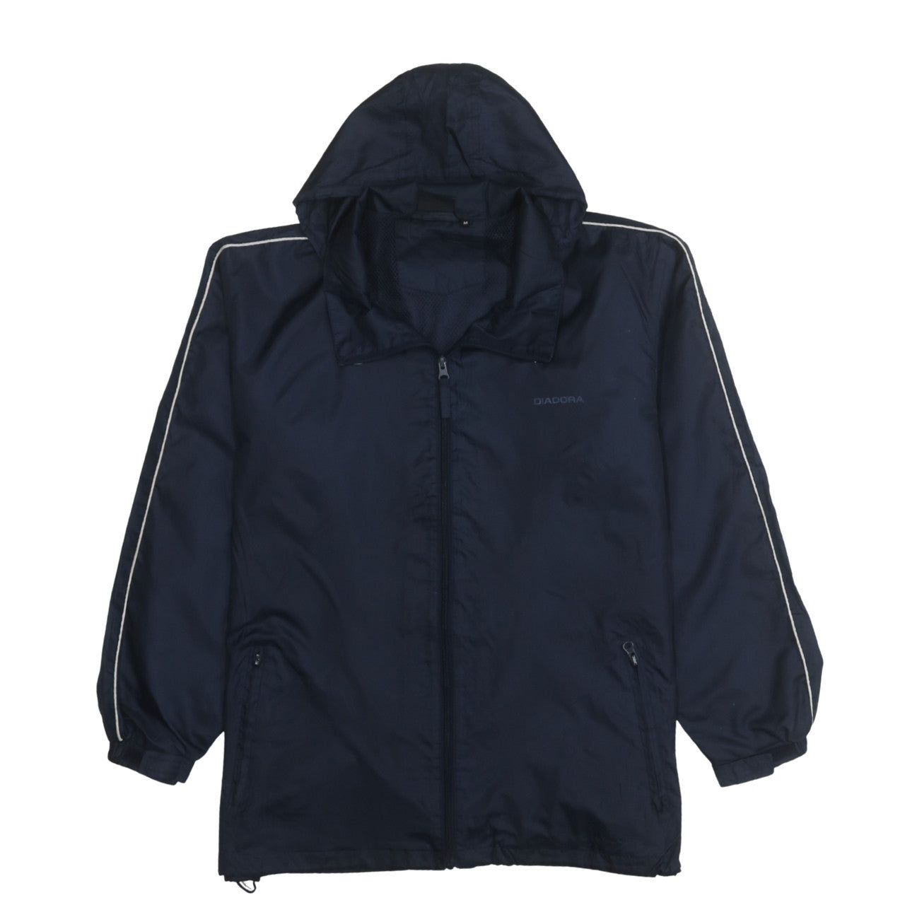 Diadora Men's Blue Hooded Windbreaker Jacket Size M