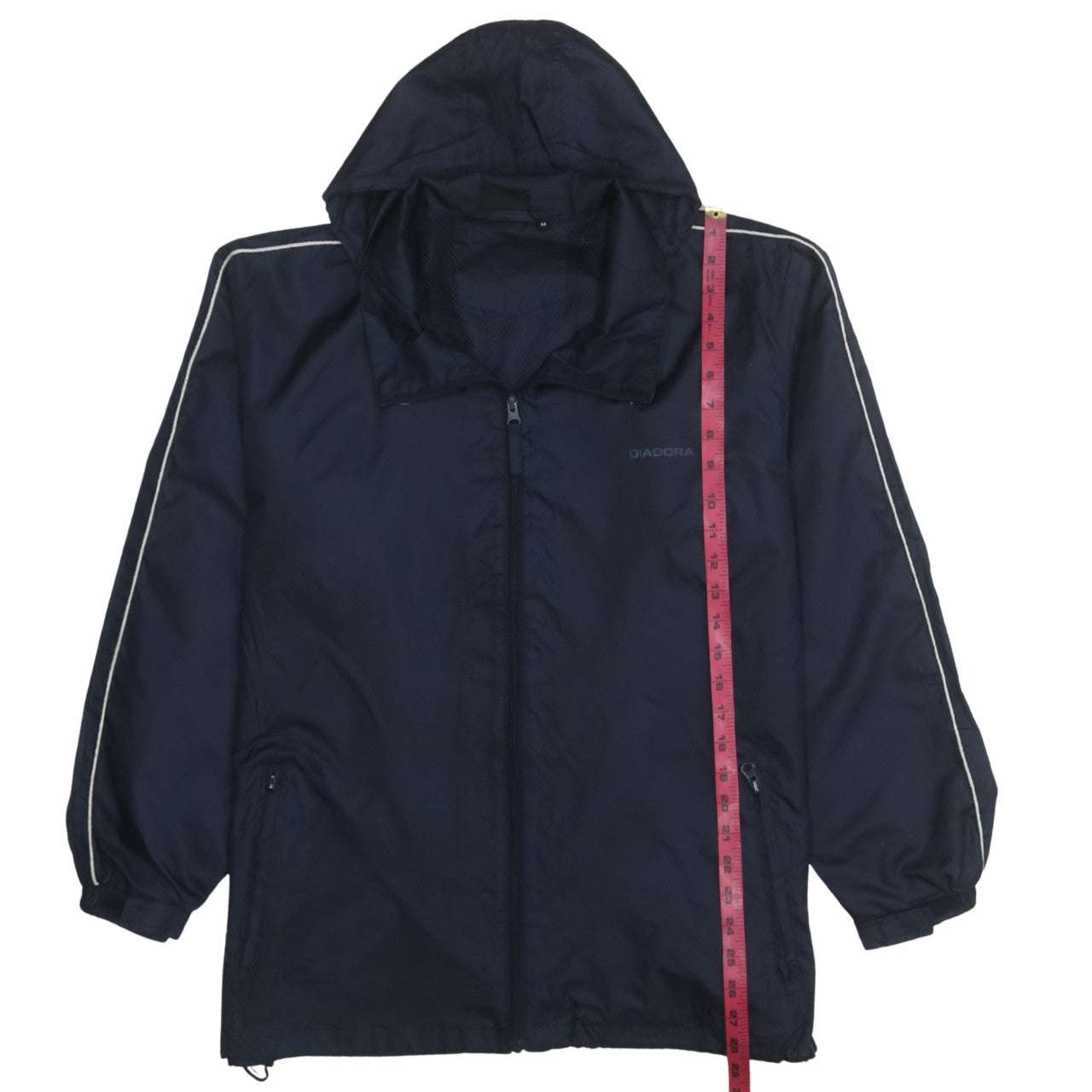 Diadora Men's Blue Hooded Windbreaker Jacket Size M