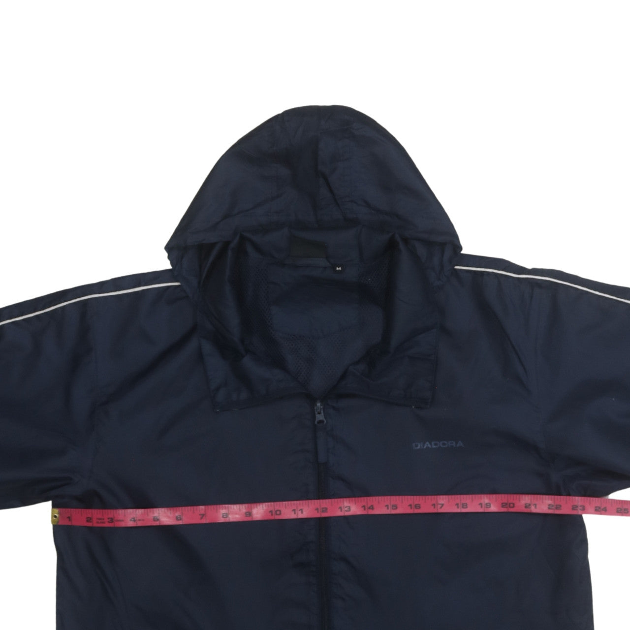 Diadora Men's Blue Hooded Windbreaker Jacket Size M