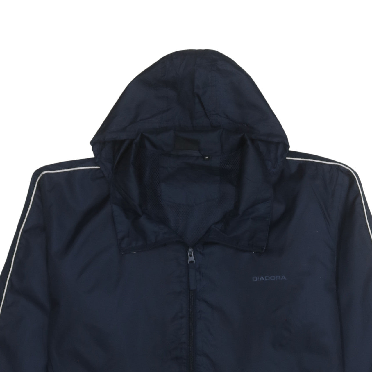 Diadora Men's Blue Hooded Windbreaker Jacket Size M