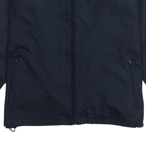 Diadora Men's Blue Hooded Windbreaker Jacket Size M