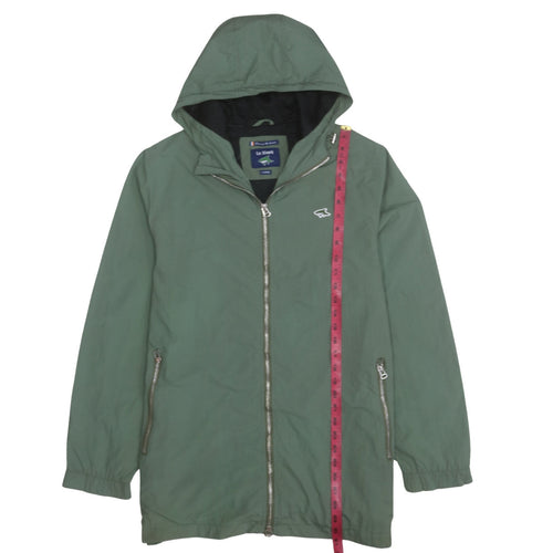 Le Shark Men’s Green Hooded Parka Jacket Size L Regular Fit
