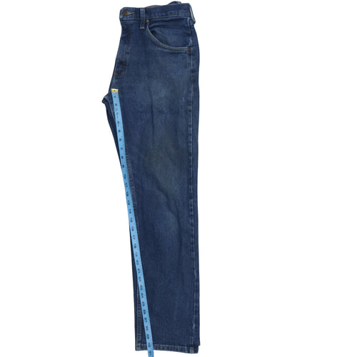 Wrangler Men's Blue 30x32 Straight Fit Denim Jeans