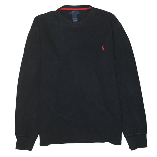 Polo Ralph Lauren Men's Black Long Sleeve Cotton Crew Neck T-Shirt L