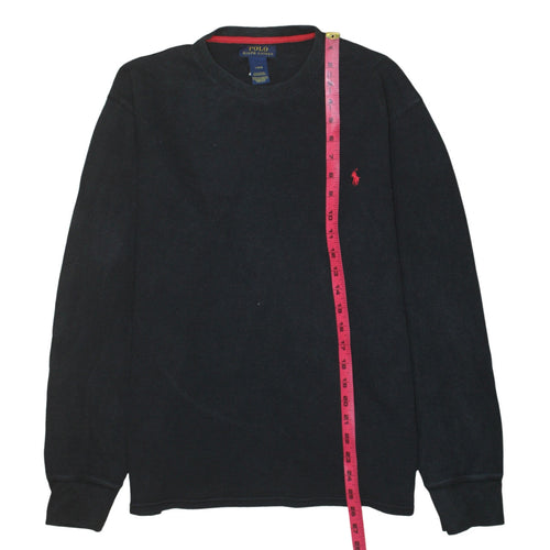 Polo Ralph Lauren Men's Black Long Sleeve Cotton Crew Neck T-Shirt L