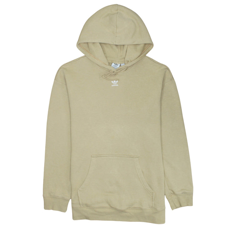 Adidas Women’s Beige Pullover Hoodie Size 14 Relaxed Fit Sweatshirt
