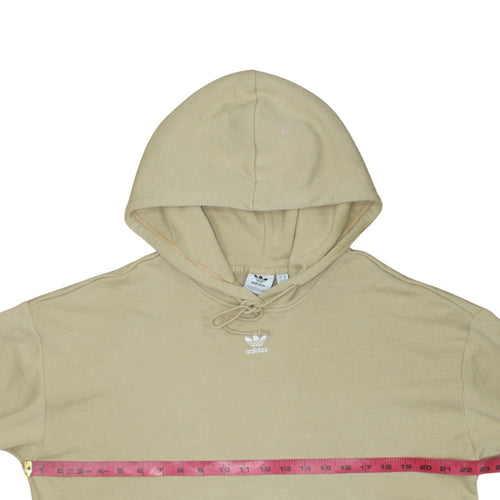 Adidas Women’s Beige Pullover Hoodie Size 14 Relaxed Fit Sweatshirt