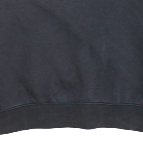 Champion Men's Black Crew Neck Logo Sweatshirt Medium