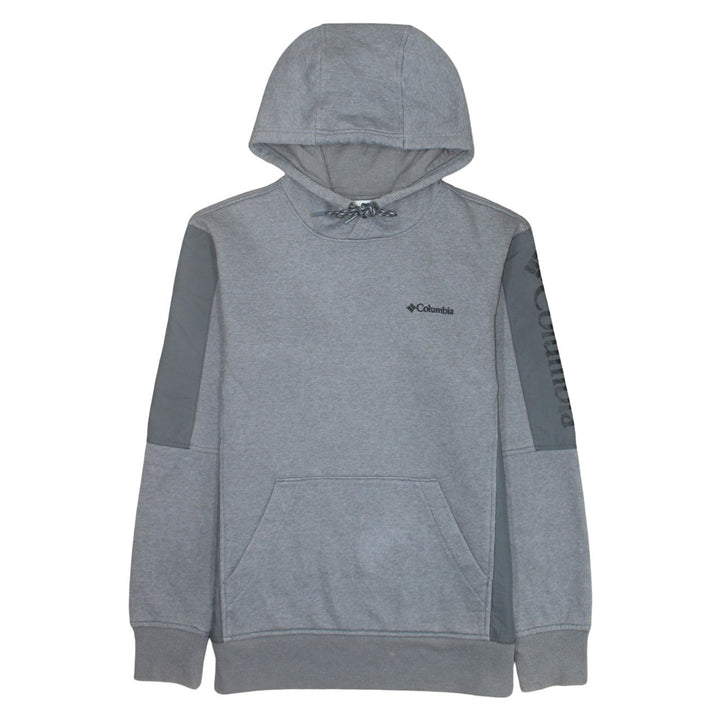 Columbia Men's Grey Pullover Hoodie Size S Fleece Logo Outdoor