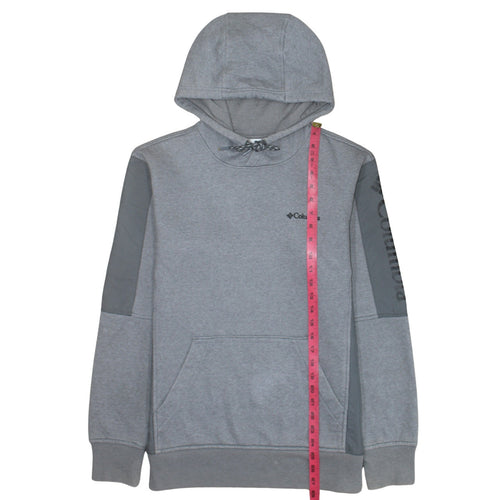 Columbia Men's Grey Pullover Hoodie Size S Fleece Logo Outdoor
