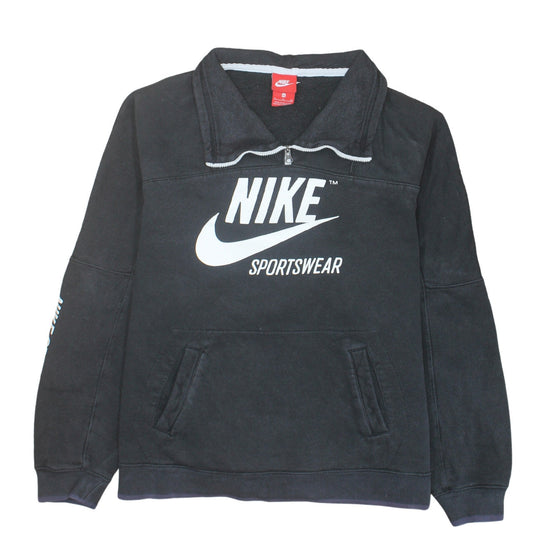 Nike Womens Black XL 1/4 Zip Pullover Sportswear Sweatshirt