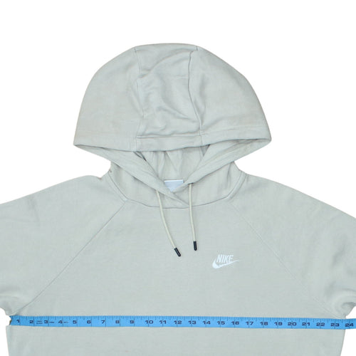 Nike Womens Beige Hooded Pullover Sweatshirt Dress Size M