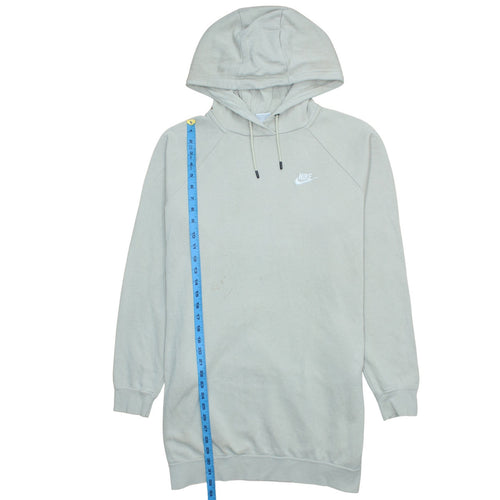 Nike Womens Beige Hooded Pullover Sweatshirt Dress Size M