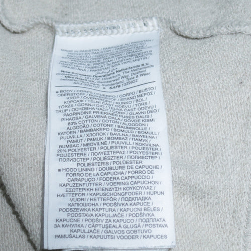 Nike Womens Beige Hooded Pullover Sweatshirt Dress Size M