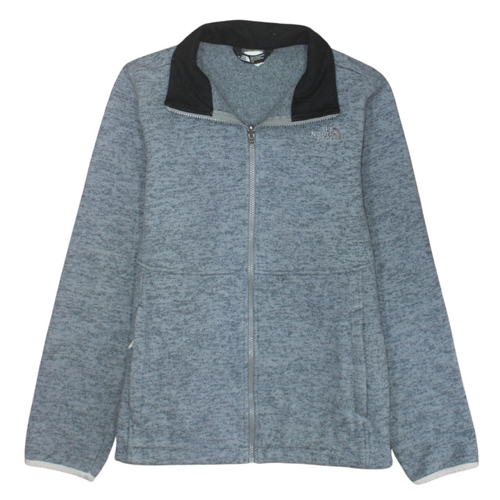 The North Face Women's Grey Fleece Full Zip Jacket Size L