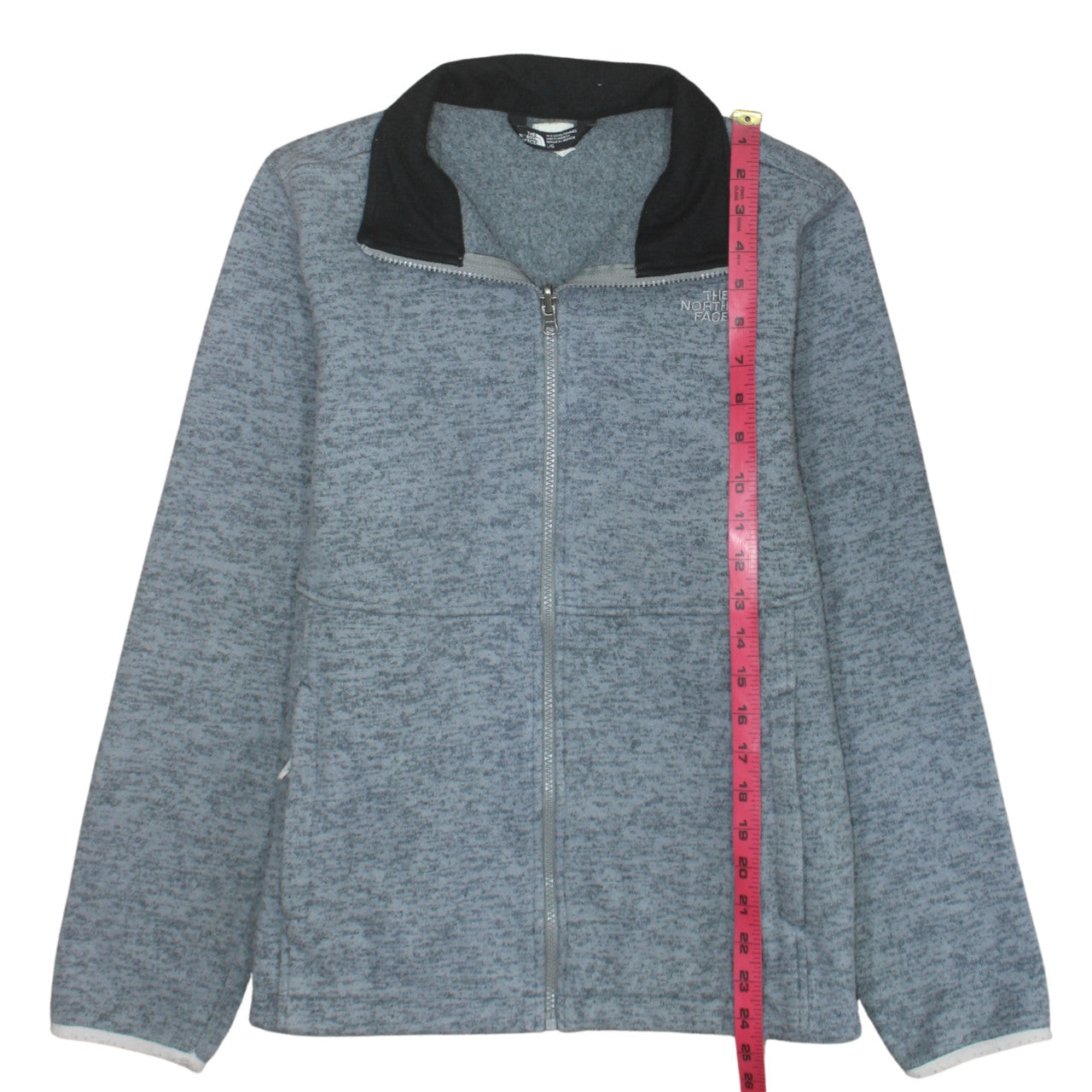 The North Face Women's Grey Fleece Full Zip Jacket Size L