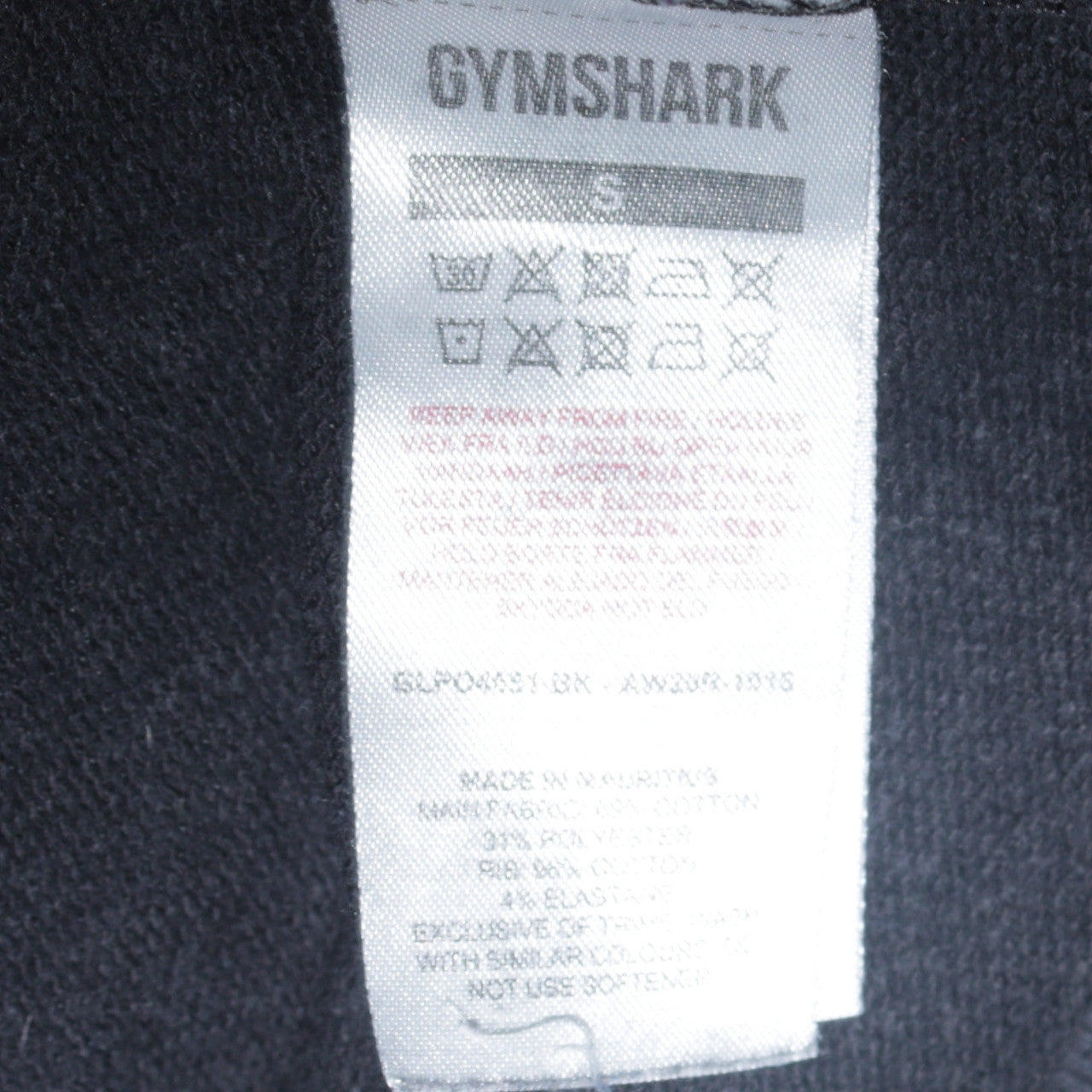 Gymshark Womens Black Pullover Hoodie Small Hooded Sweatshirt
