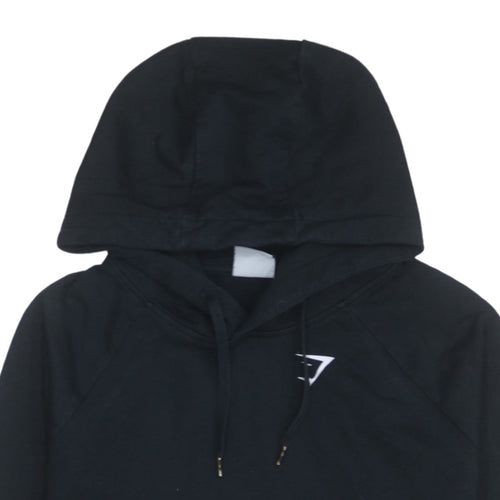 Gymshark Womens Black Pullover Hoodie Small Hooded Sweatshirt