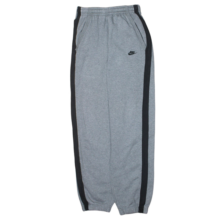 Nike Boys Grey Jogger Trousers S with Side Stripe and Elastic Waist