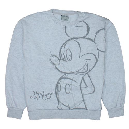 Disney Teens Grey Mickey Mouse Graphic Pullover Sweatshirt Size 10/12