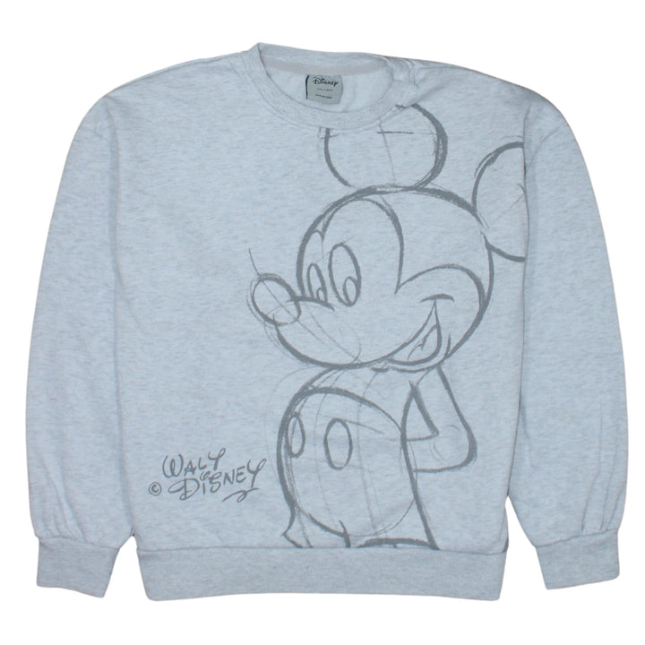 Disney Teens Grey Mickey Mouse Graphic Pullover Sweatshirt Size 10/12