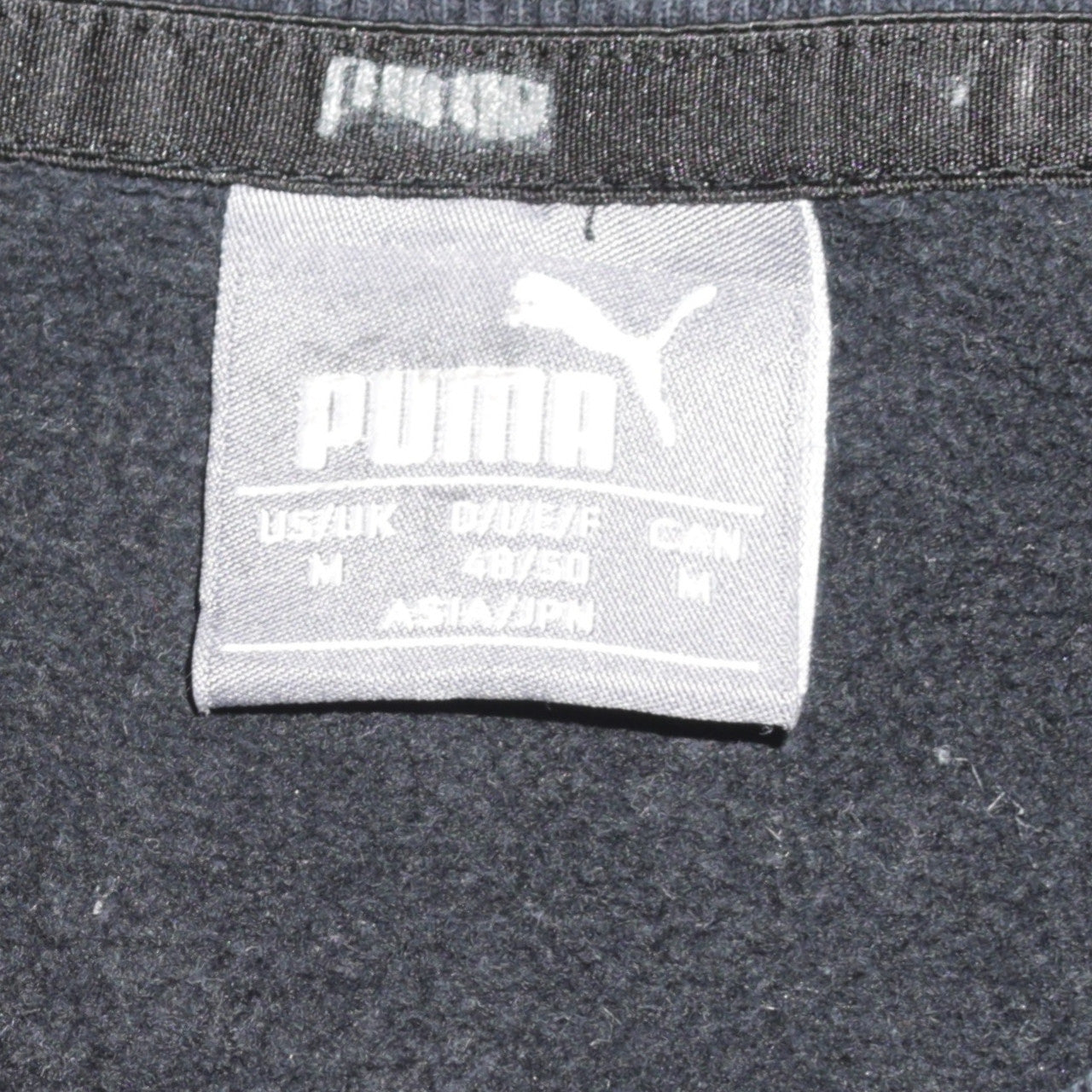 Puma Men's Black Crew Neck Logo Pullover Sweatshirt Size M