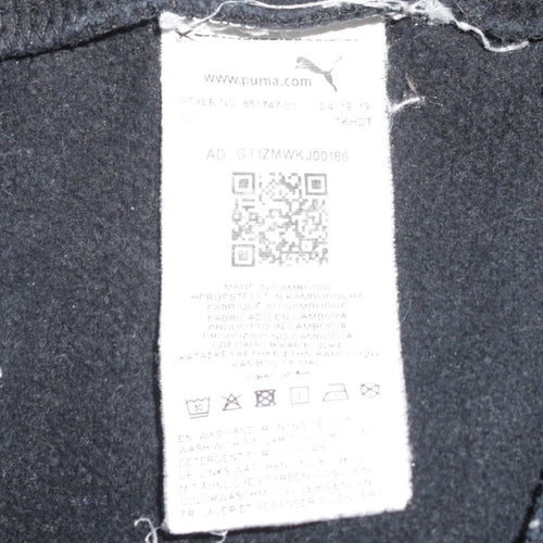 Puma Men's Black Crew Neck Logo Pullover Sweatshirt Size M