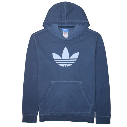 Adidas Boys Blue Pullover Hoodie 15-16 Years XL Logo Sports Casual