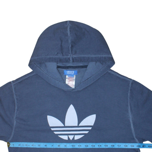 Adidas Boys Blue Pullover Hoodie 15-16 Years XL Logo Sports Casual