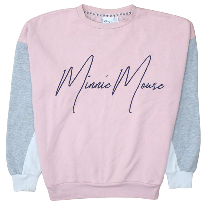 Disney Women Pink Minnie Mouse Pullover Sweatshirt XS
