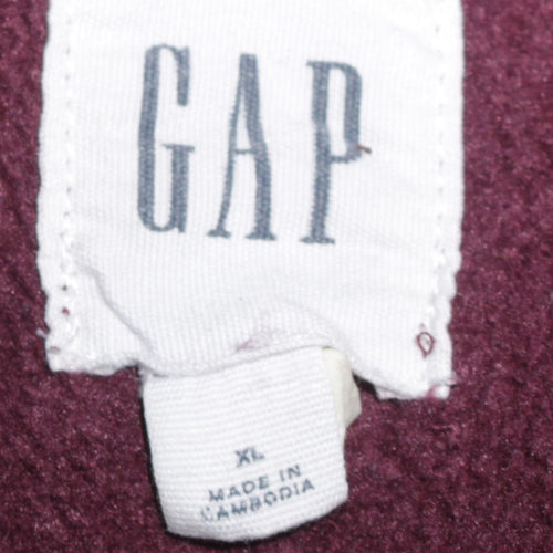GAP Men’s Brown XL Pullover Logo Hoodie Cotton Fleece