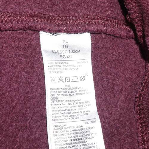 GAP Men’s Brown XL Pullover Logo Hoodie Cotton Fleece