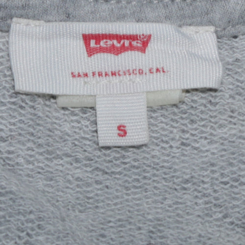 Levi's Men's Grey Crew Neck Logo Pullover Sweatshirt Size S