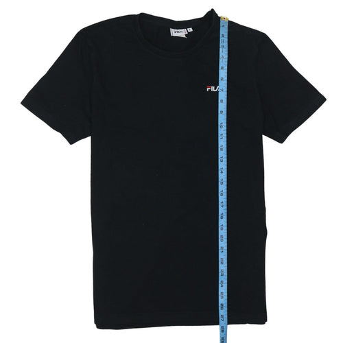 Fila Men's Black Cotton Crew Neck Short Sleeve T-Shirt Size S